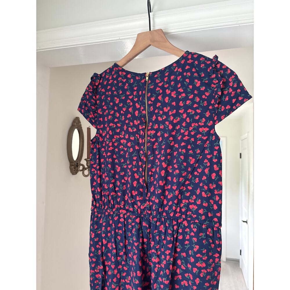 Vineyard Vines | Navy Blue Cherry Print Jumpsuit Girls Size 16 - Picture 8 of 8